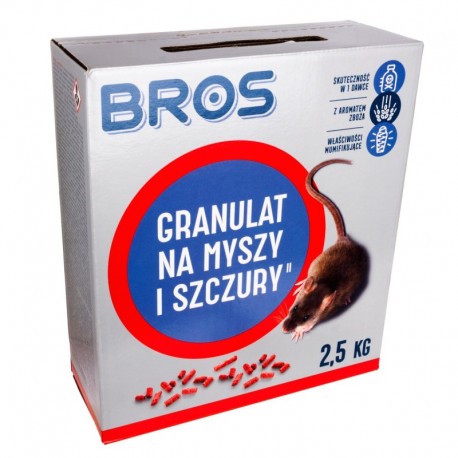 Jed na krysy a myši 2,5 kg granulí Bros