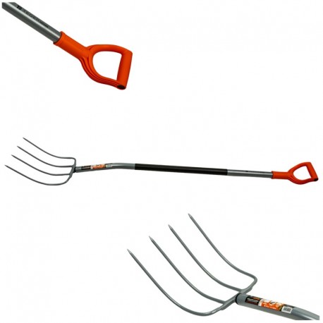 Vidle Teger se 4 hroty, kovová rukojeť 1580 mm
