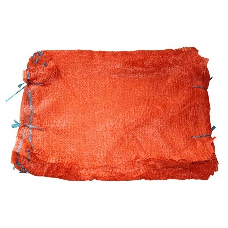 Rašlové vrecia 15kg 40x63cm oranžové 100ks so sťahovacou šnúrkou