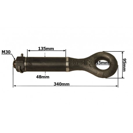 Ťažné zariadenie s otočným okom 45 mm