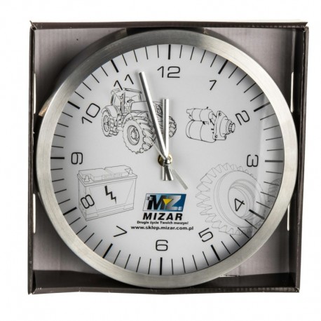 Kulaté nástěnné hodiny 25cm s logem Mizar