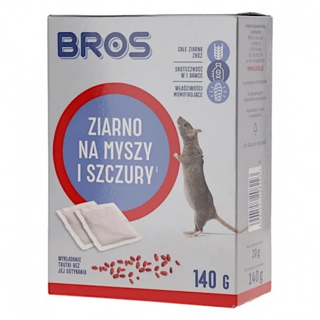Obiloviny otrávené proti myším a krysám 140g 15941628 BROS