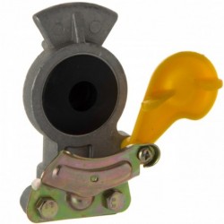 Pneumatický konektor m22x1,5 žlutý, tvrdý, bez ventilu, otvor pro přívěs 15 mm