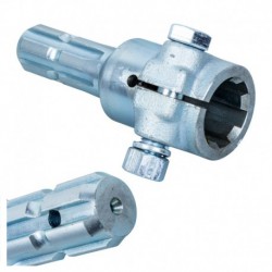 Redukce vývodového hřídele z 1 3/4" na 1 3/8", 6 drážek s upínacím šroubem