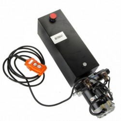 Hydraulická jednotka s rozdělovačem NG06-4/3 DC 2kW 12V 10L kovová nádrž s ovládáním