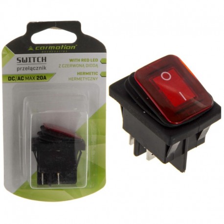 Elektrický Spínač Dc 12v 24v Ac 125v 250v Červený