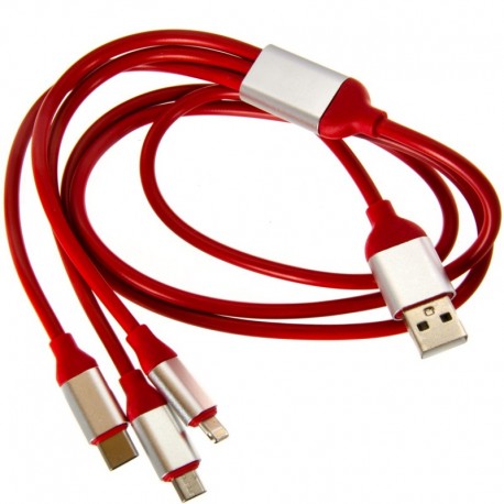 Telefonní Kabel 3v1 Microusb Usb C Iphone