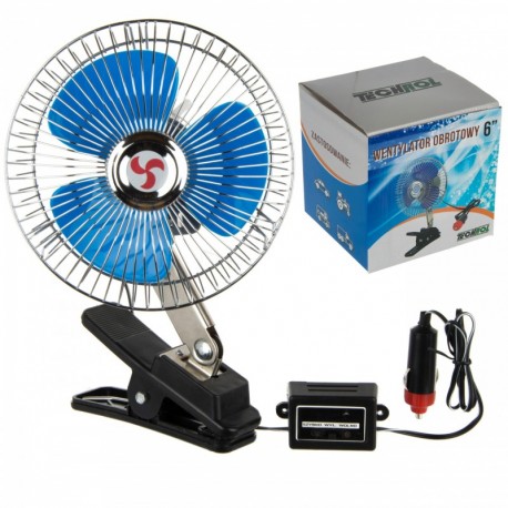 Rotační Ventilátor Do Auta S Klipovým Nástavcem 12v 6"