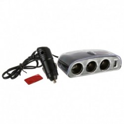Cigaretový Zapalovač Splitter Triple 12v 24v Usb 100