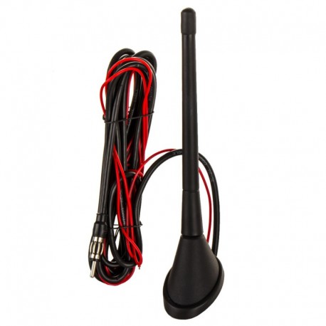 Rádiová Anténa Se Zesilovačem Pogumovaný Stožár 24 Cm
