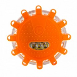 15 LED blikající nouzové výstražné světlo s funkcí svítilny, upevněné na magnetu