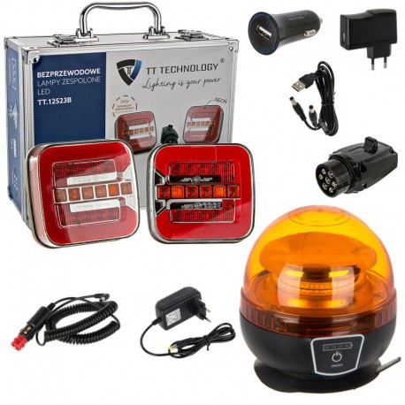 LED zadní svítilny 12V 24V Výstražná baterie majak Silniční asistenční odtahová vozidla