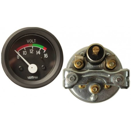 Voltmeter 8-16v 52mm S Osvetlením