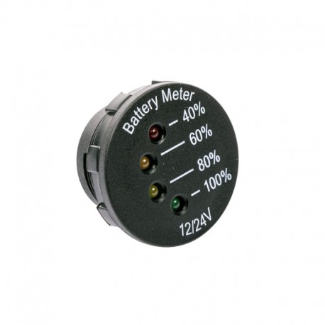 Voltmetr Měřidlo 12v 24v 4 Led