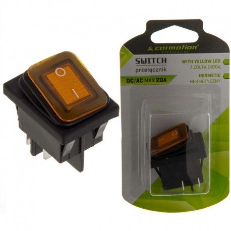 Elektrický Spínač Dc 12v 24v Ac 125v 250v Žlutý