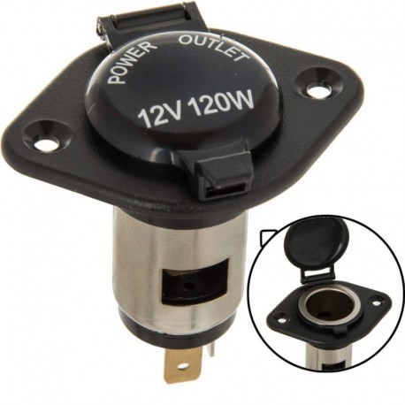 Nabíjecí Zásuvka Zapalovače Cigaret S Víkem 12v 120w