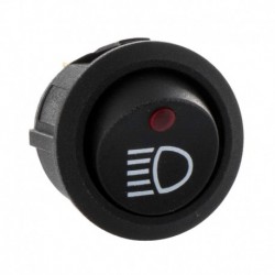 Mini 20mm Spínač Kolébkový Kulatý Dlouhá Světla 12v Osvětlená