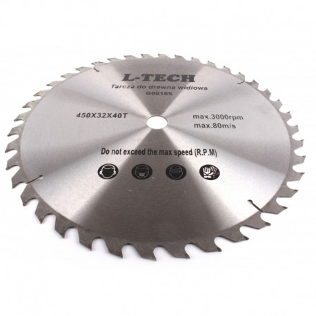 Pilový Kotouč Na Dřevo 450mm X 32mm 40 Zubů S Vidlicí