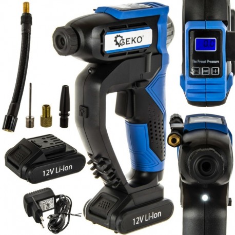 Bezdrôtový Akumulátorový Kompresor 12v Lcd 150psi