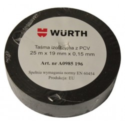 Izolačná páska z PVC 25m 19mm čierna Wurth