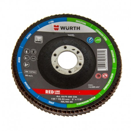 Klapkový kotúč 125mm G 60 otvor 22mm Wurth