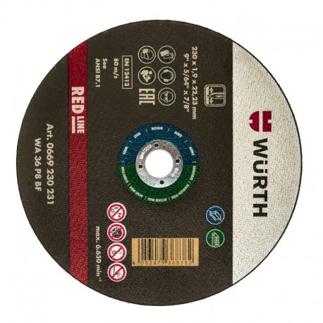Řezný nůž nerez A2 Sr 230x1,9x22,23mm Wurth