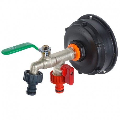 Kohout 1/2" ventil pro nádrž 1000l Ibc Mauzer závit S100x8