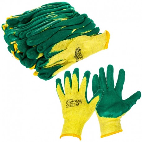 Rukavice Dragos 9 Green 12 párů