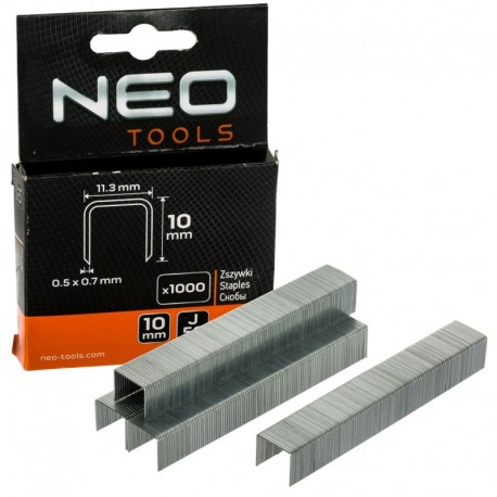 Sponky typ J 10mm 1000ks Neo