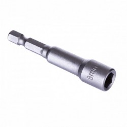 Hlavica nástrčná s magnetom M8 65mm 1/4" Grafitová