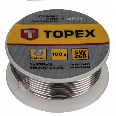 Pájka s tavidlem 60%Sn 1,5mm Sw26b 100g