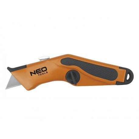 Nôž s lichobežníkovou čepeľou Kovové telo Neo Tools