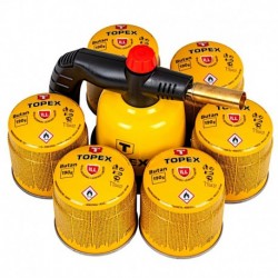 190g + 6 kartuší plynová pájecí lampa