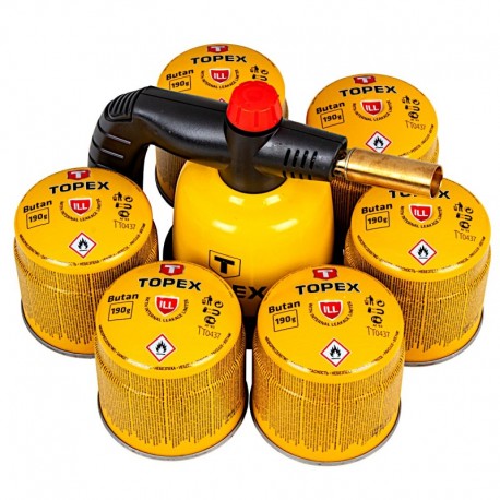190g + 6 kartuší plynová spájkovacia lampa