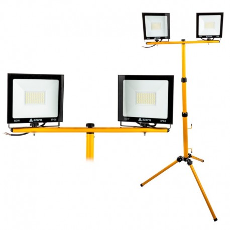 Led halogenový reflektor 2x50w + nastavitelný stavební stativ 92-186cm