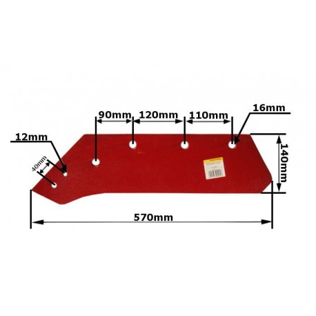 Euro radlička ľava 16'' Pluh Kverneland Waryński 073005