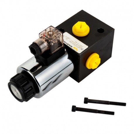 Třícestný elektromagnetický řídicí ventil 3/2 W-E12dvs3/2-80l 1/2" 80l 24v Dc Waryński