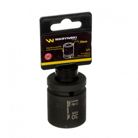 3/4" šesťhranná rázová zásuvka 30 mm Crmo Din 3129 Waryński