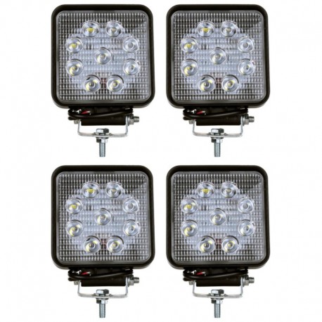 Pracovné svetlo 27 LED halogénový svetlomet 108w sada 4 ks