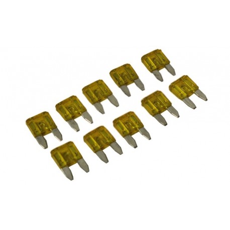 Plochá pojistka 20a mini 10ks. 10,9x3,6x16,3mm