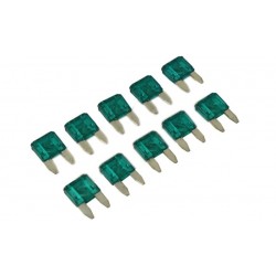 Plochá poistka 15a mini 10ks. 10,9x3,6x16,3mm