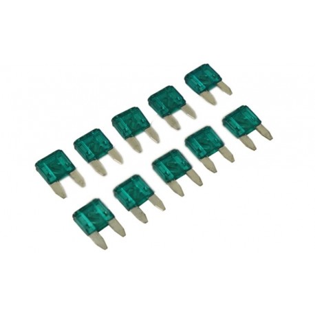 Plochá pojistka 15a mini 10ks. 10,9x3,6x16,3mm