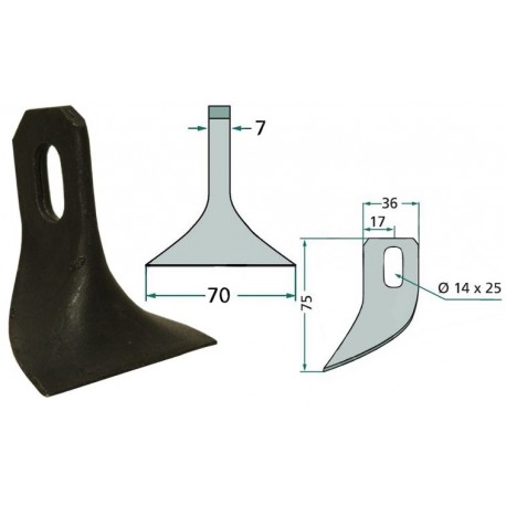 John deere cepový nůž c165015 t18004085r