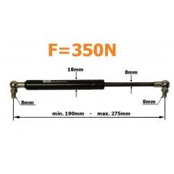 Plynový tlmič 275mm 350n dvere kufra 3232937r1