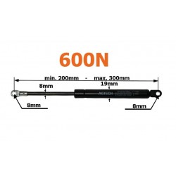 Plynové tlmiče Sipma 5270157002 600n 300mm