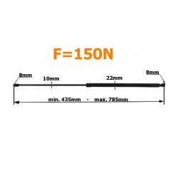 Amortyzator gazowy szyby tylnej MF 3050 Stabilus