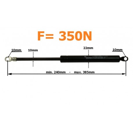 Plynový tlumič kapoty mf 3783428m2 385mm 350n