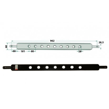 Belka zaczepu poprzeczna kat. 2 962mm