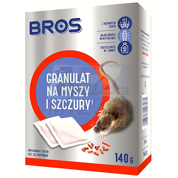 Jed na myši a krysy 140g granule Bros