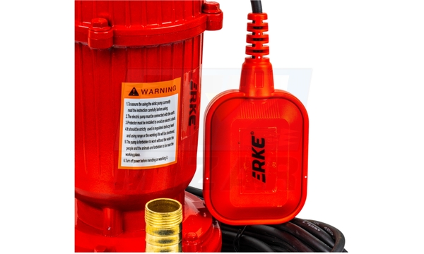 Čerpadlo na špinavou vodu s plovákem QDX-370f, připojení 1 230V 5000l/h Verke